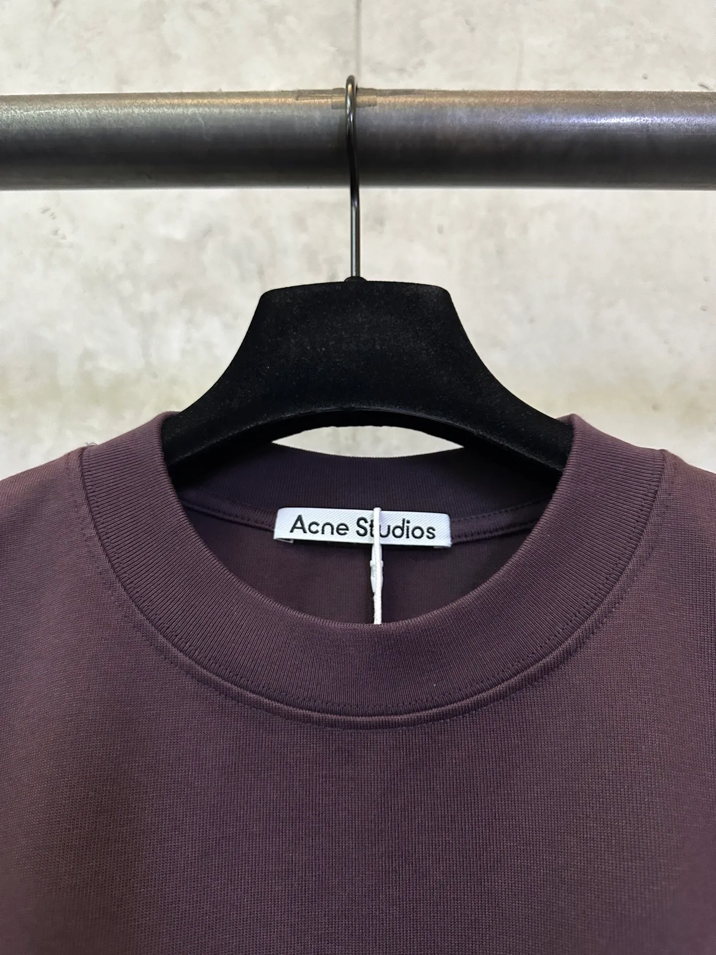 145- New Arrival g Acne studios 25ss logo T : 2*2 g Color Change Same Style Color: Black White Coffee Brown Purple Size: XS S M L XL